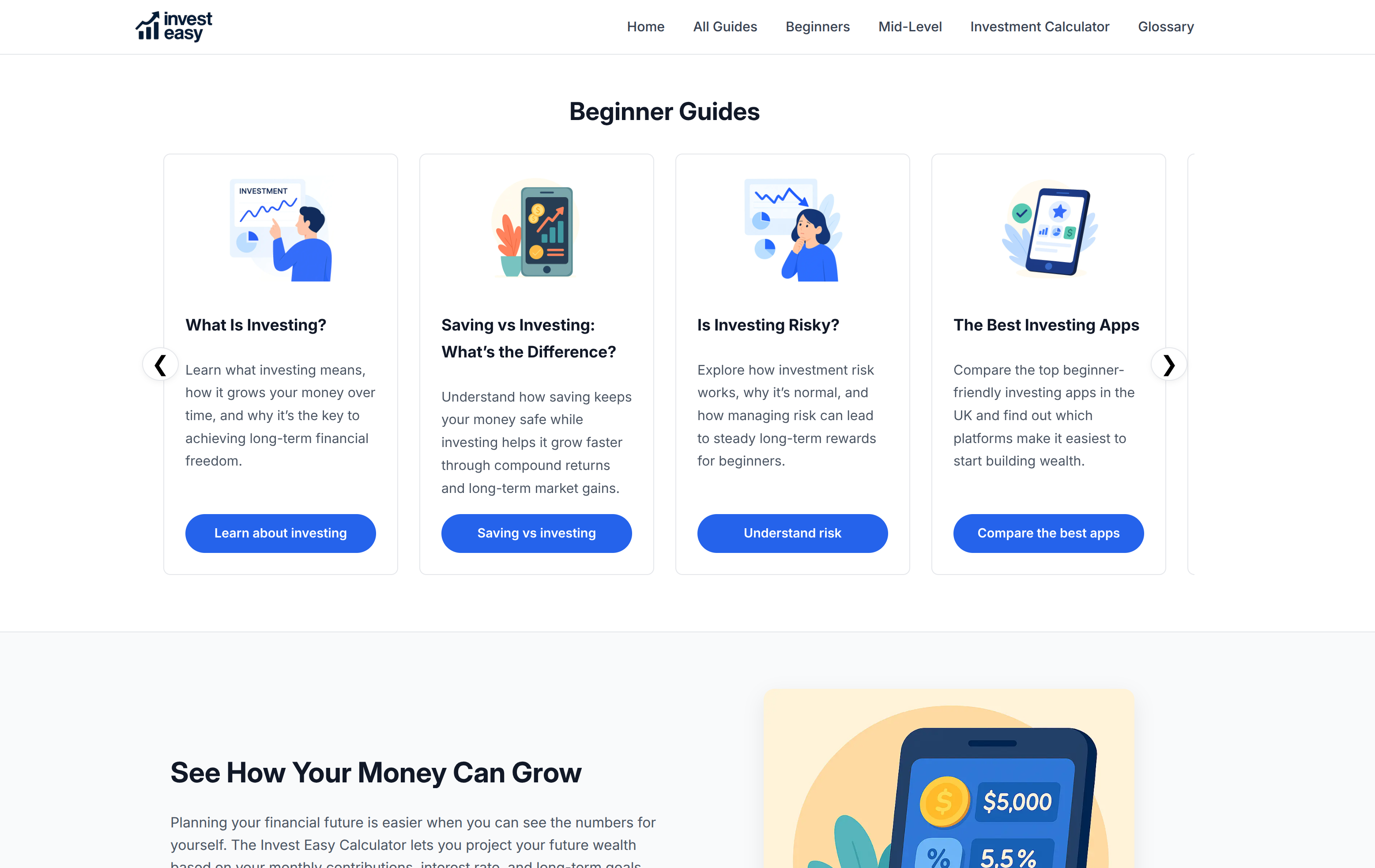 Invest Easy investing education platform