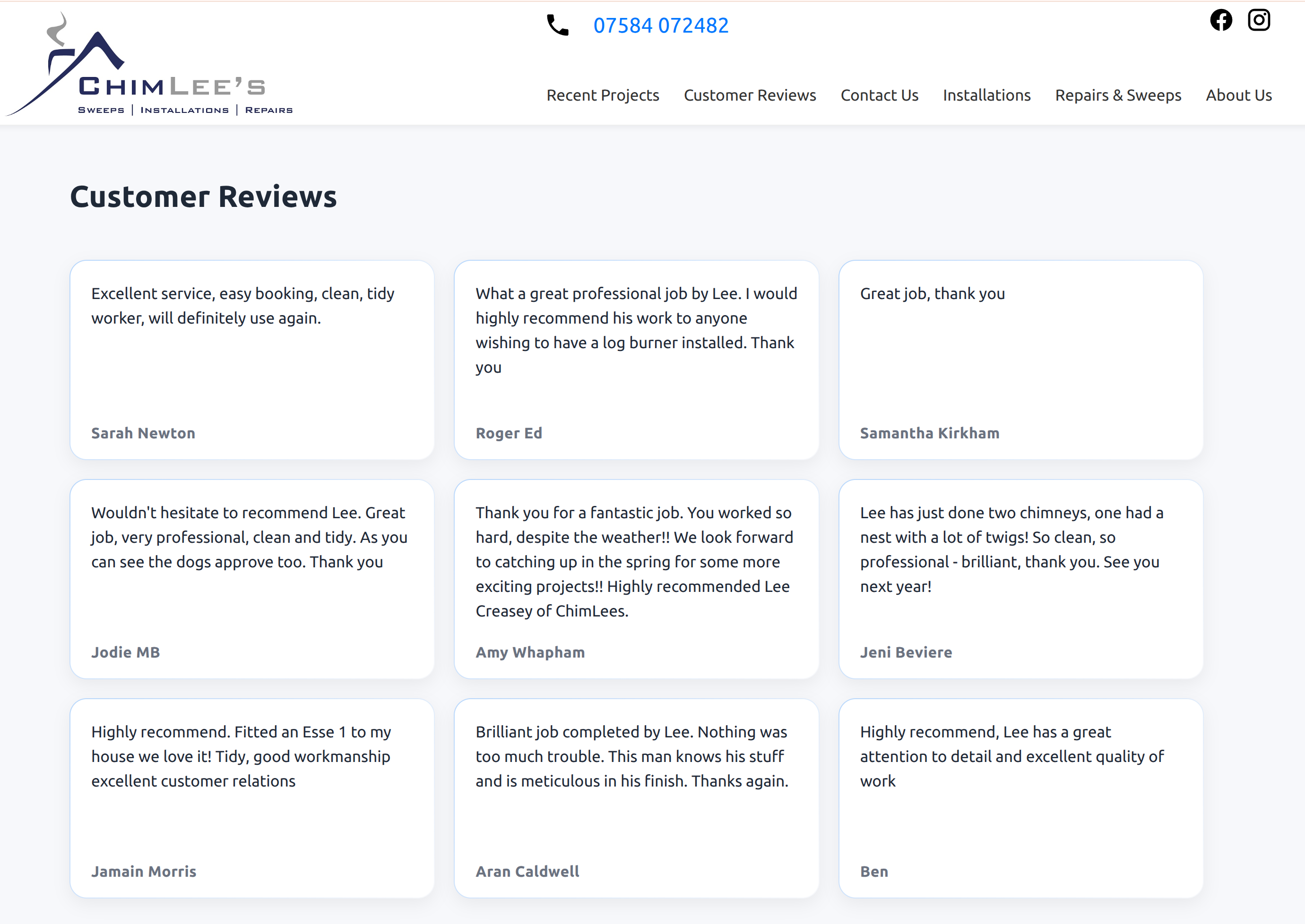 Chimlees Ltd website
